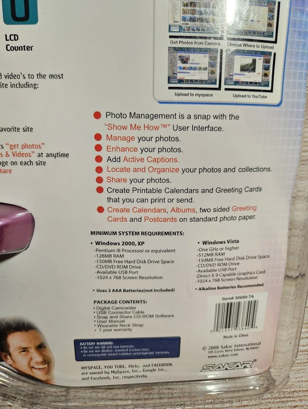 2008 pink micro digital camera camcorder